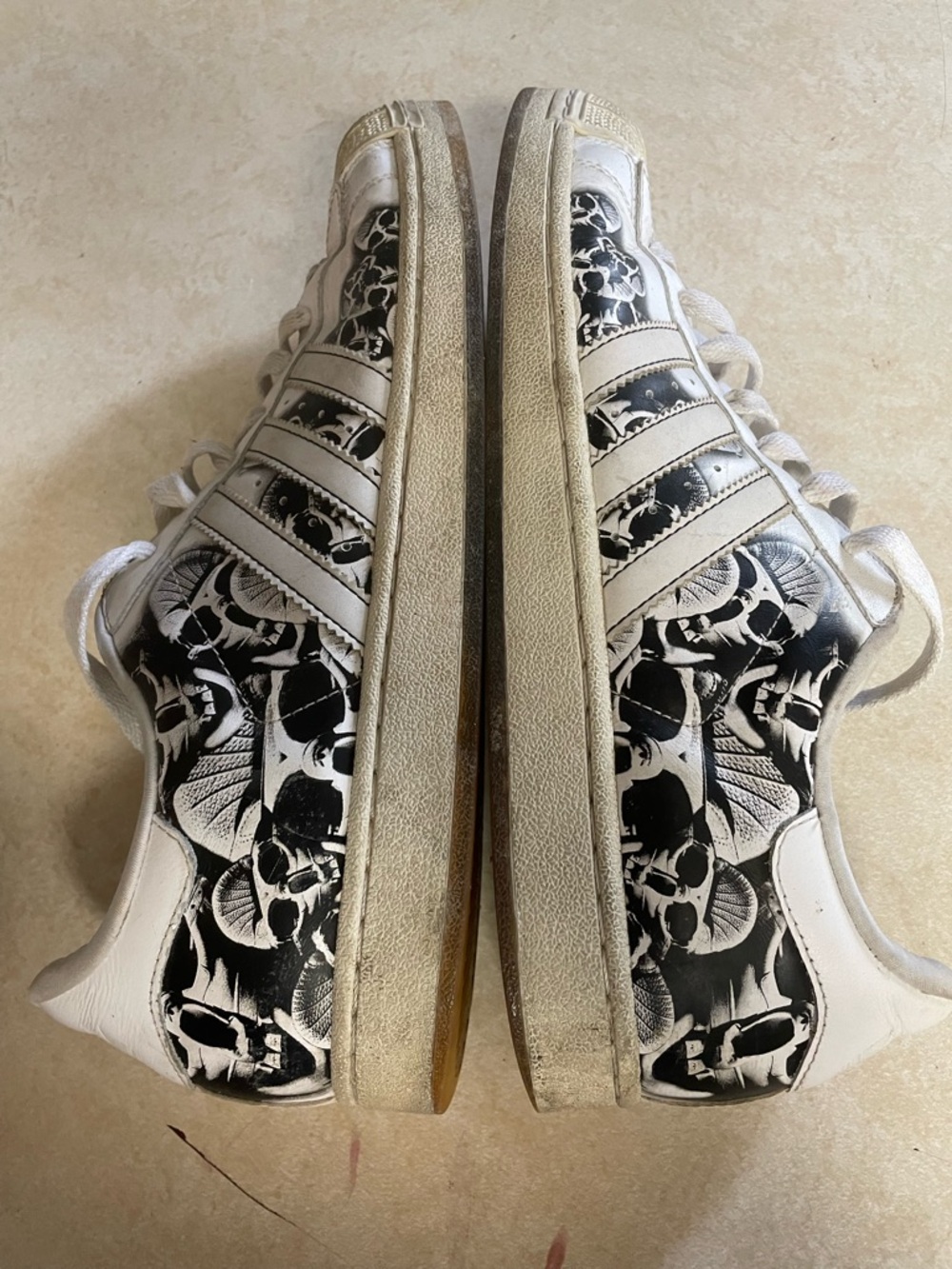adidas Skull Print Sneakers - Men’s Size 12 - Rare Design